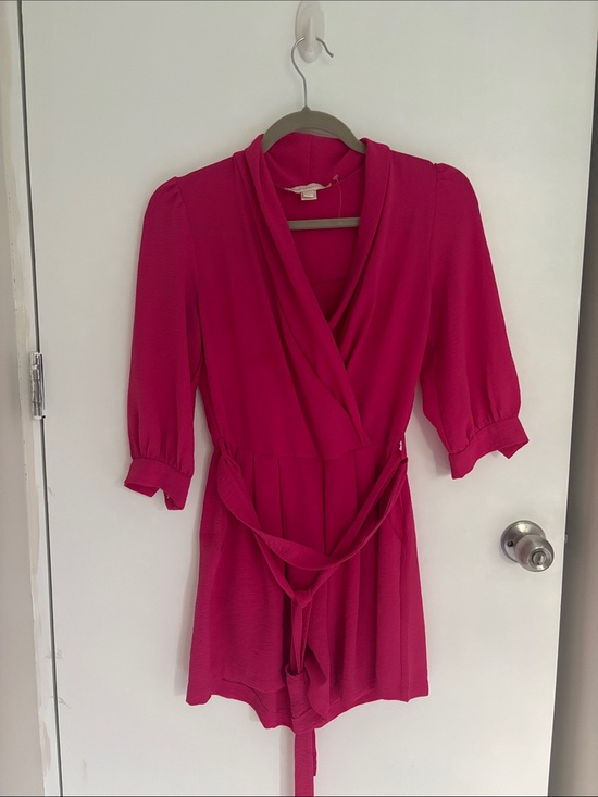 Monteau Dresses & Skirts - Monteau Fuchsia Pink Mini Wrap jumpsuit